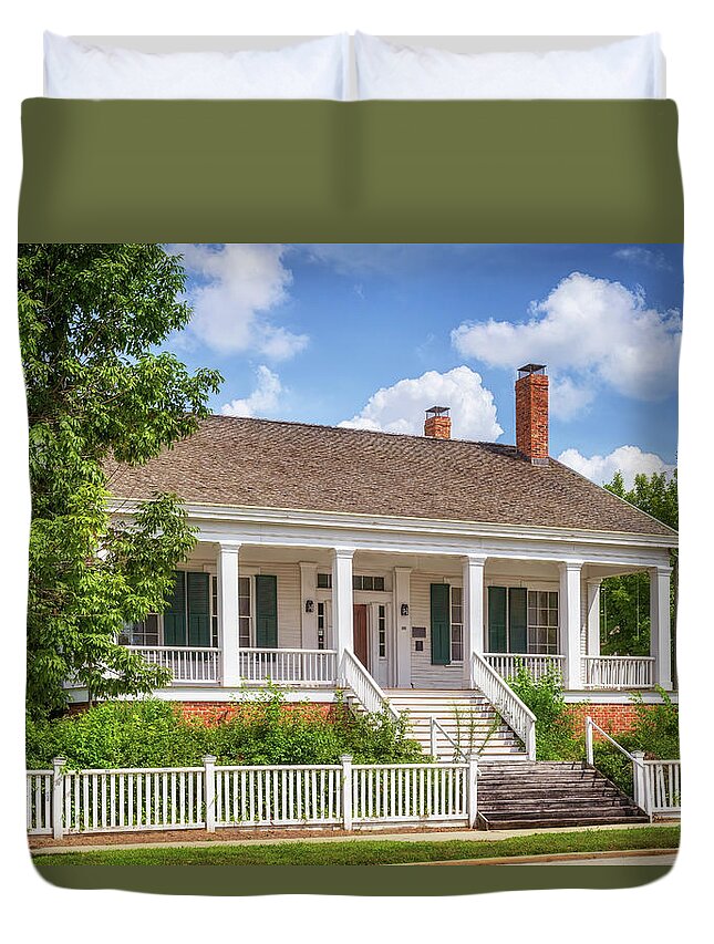 Elijah Iles Home Duvet Cover featuring the photograph Elijah Iles House - Springfield, Illinois by Susan Rissi Tregoning