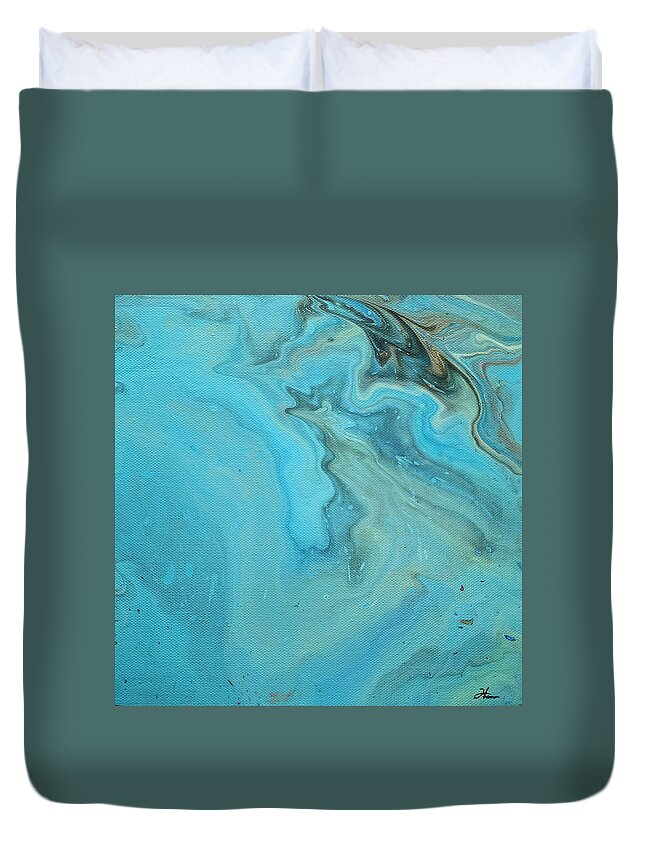 Water Duvet Cover featuring the painting Empathy by Todd Hoover