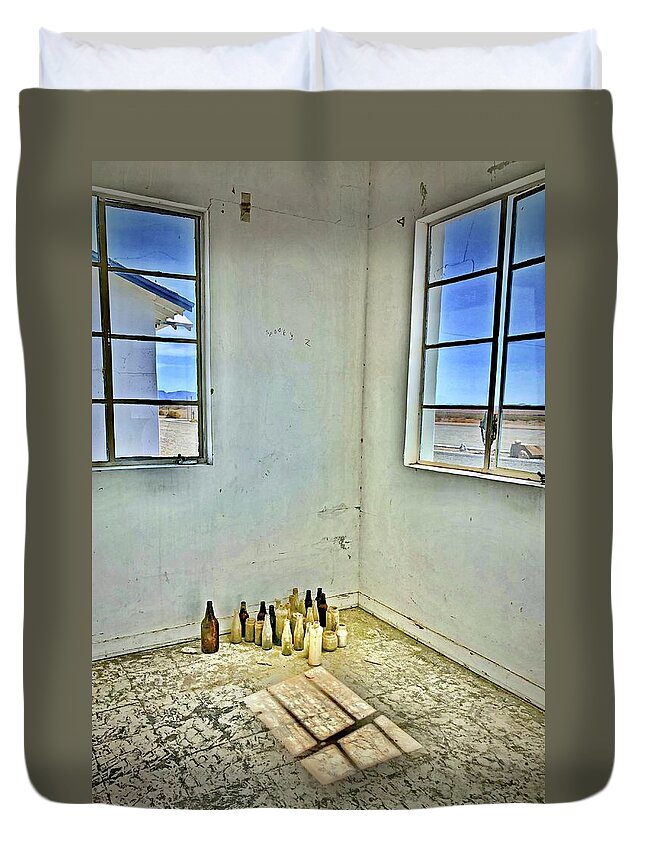 Empties Duvet Cover featuring the photograph Empties by Sarah Lilja