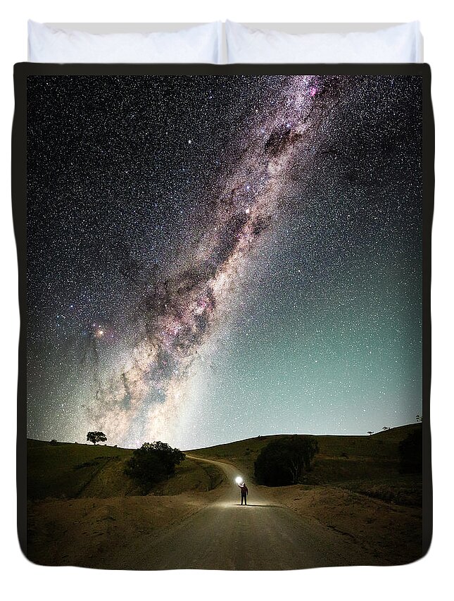 Astrophotography Duvet Cover featuring the photograph Emu In The Sky by Ari Rex