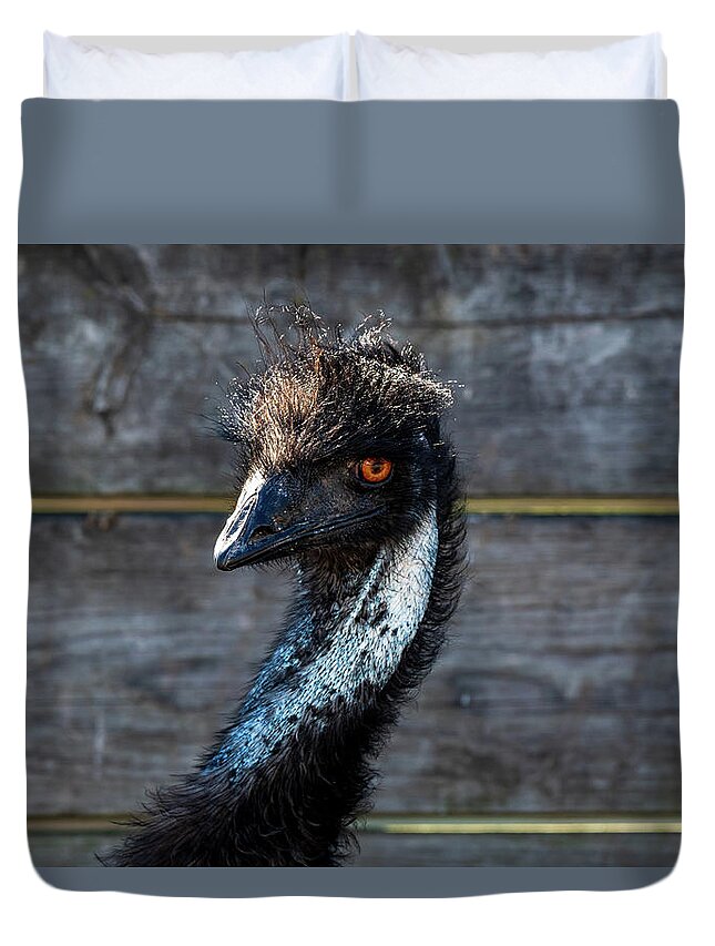 Emu Duvet Cover featuring the photograph Emu Pose by Rose Guinther