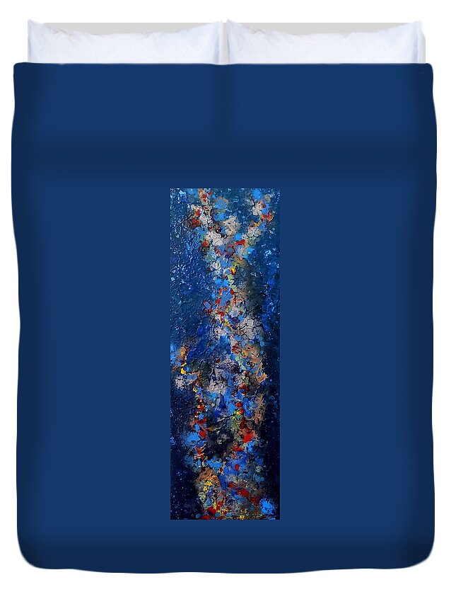 Ocean Duvet Cover featuring the painting Enchanted by Todd Hoover