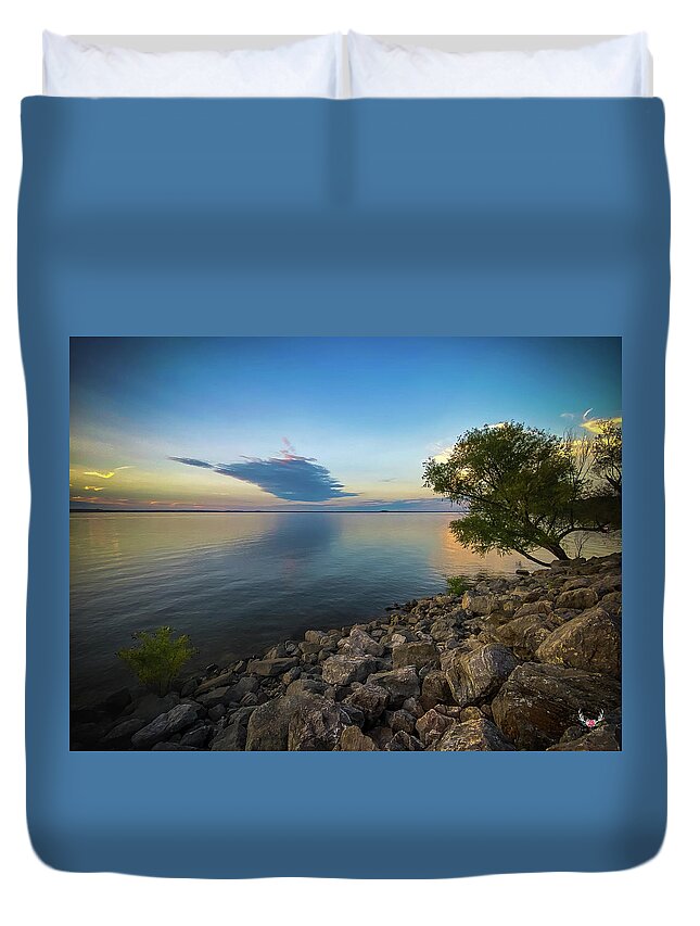 Summer Duvet Cover featuring the photograph End of a Summer Day by Pam Rendall