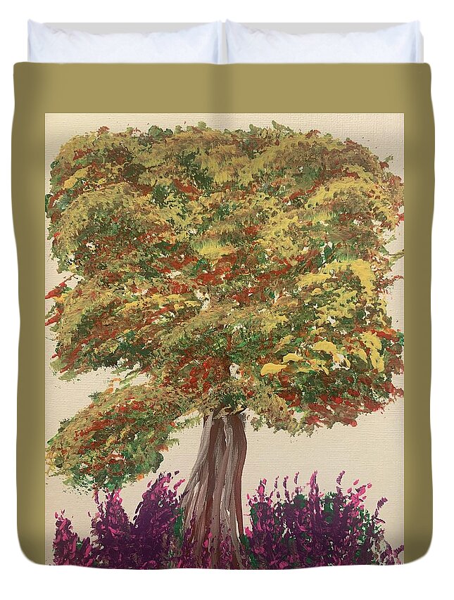 Fall Duvet Cover featuring the painting End of Summer by Lisa White