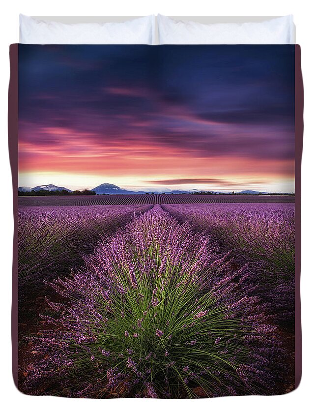 Landscape Duvet Cover featuring the photograph Epic sunrise by Jorge Maia