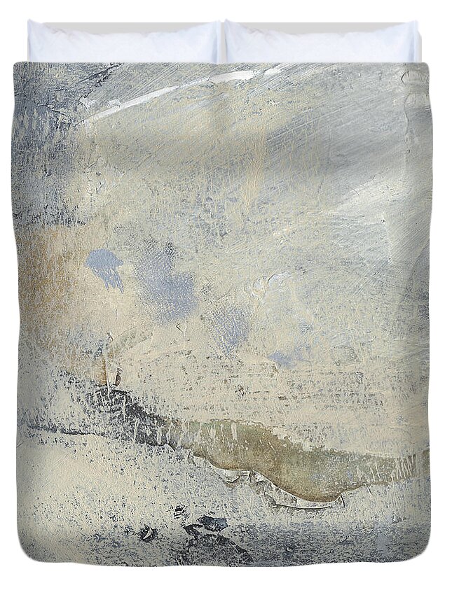 Abstract Duvet Cover featuring the painting Escape 13 An Abstract Painting by Jai Johnson