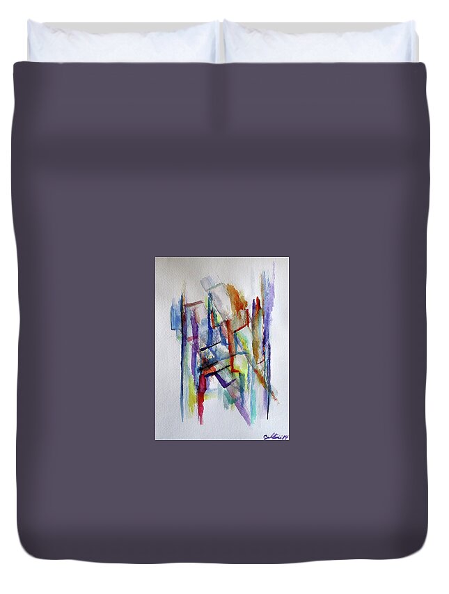  Duvet Cover featuring the painting Escape by Dolores Deal