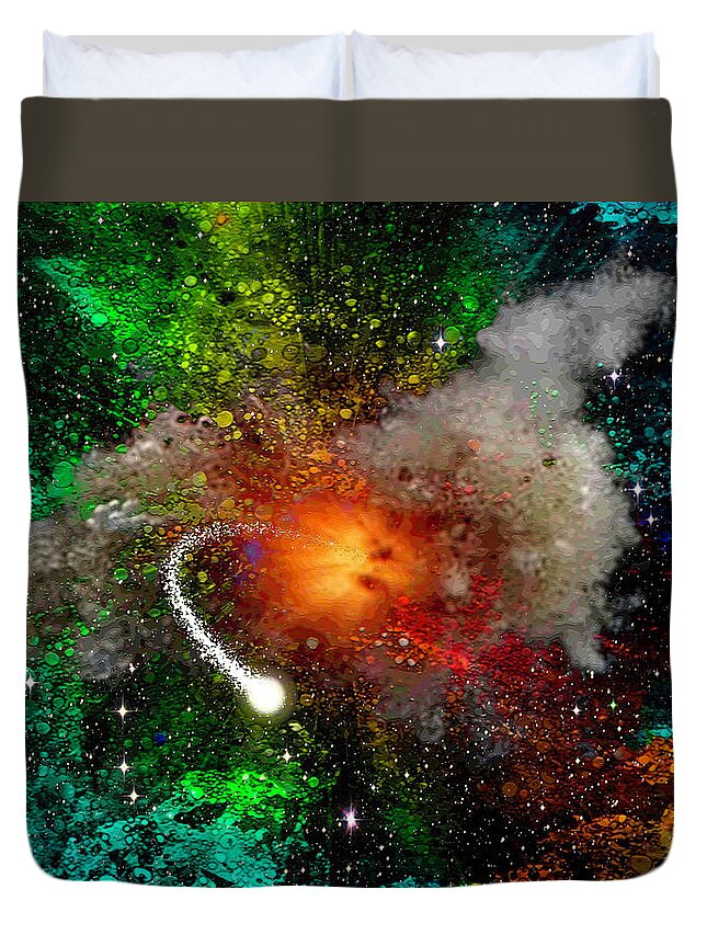 Abstract Duvet Cover featuring the digital art Escape by Don White Artdreamer