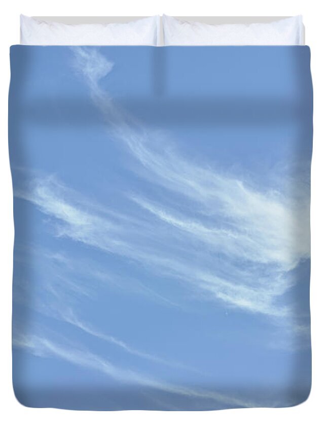 Cloud Duvet Cover featuring the photograph Evanescent silhouette by Karine GADRE