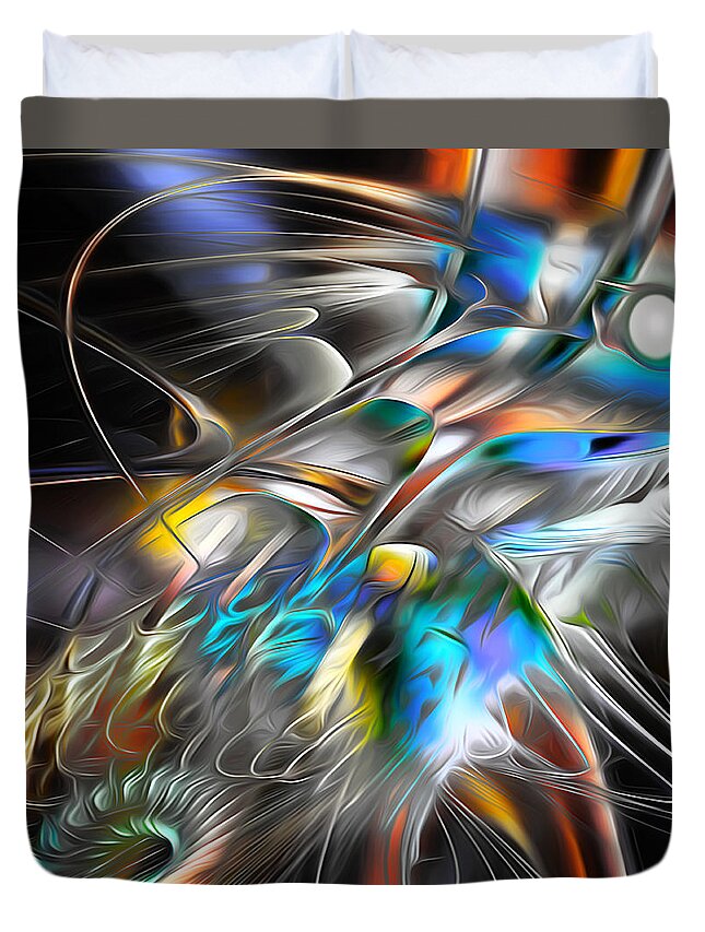 Smooth Duvet Cover featuring the digital art Evocation by Jeff Malderez
