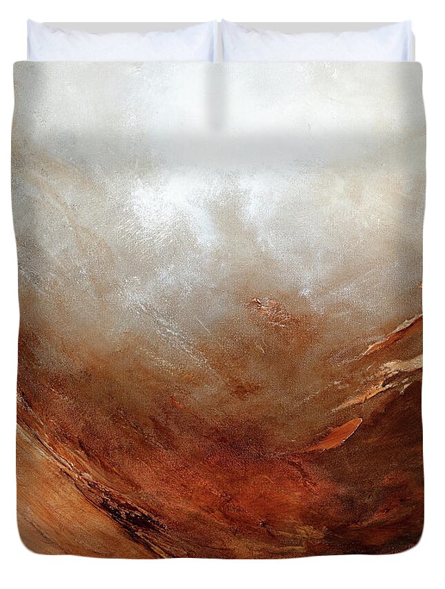 Earth Duvet Cover featuring the painting Evolution by Tamara Nelson