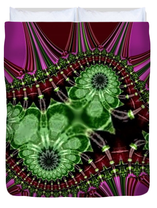 Explosions Duvet Cover featuring the digital art Exploding Tranquility by Designs By L