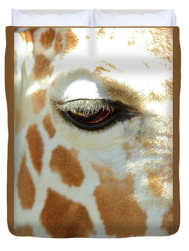 Animal Duvet Cover featuring the photograph Eye Lashes by Lens Art Photography By Larry Trager