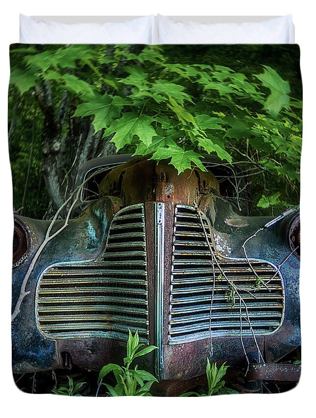 Buick Duvet Cover featuring the photograph Eyes Wide Open by Jerry LoFaro
