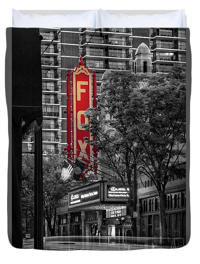 Fox Theater Duvet Cover featuring the photograph Fabulous FOX Theater by Doug Sturgess