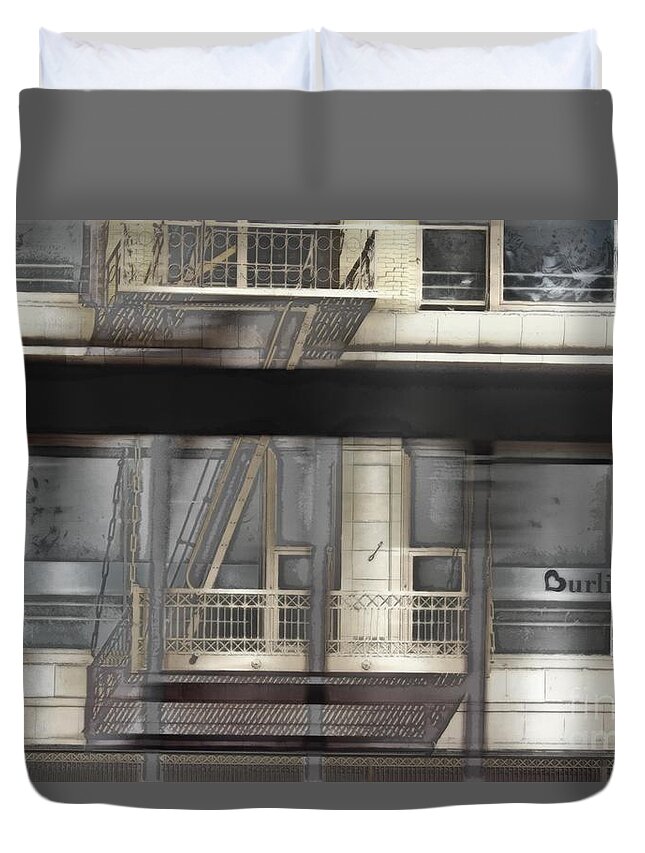 Factory Duvet Cover featuring the photograph Factory Building by Katherine Erickson