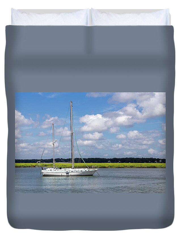 2016 Duvet Cover featuring the photograph Factory Creek by Charles Hite