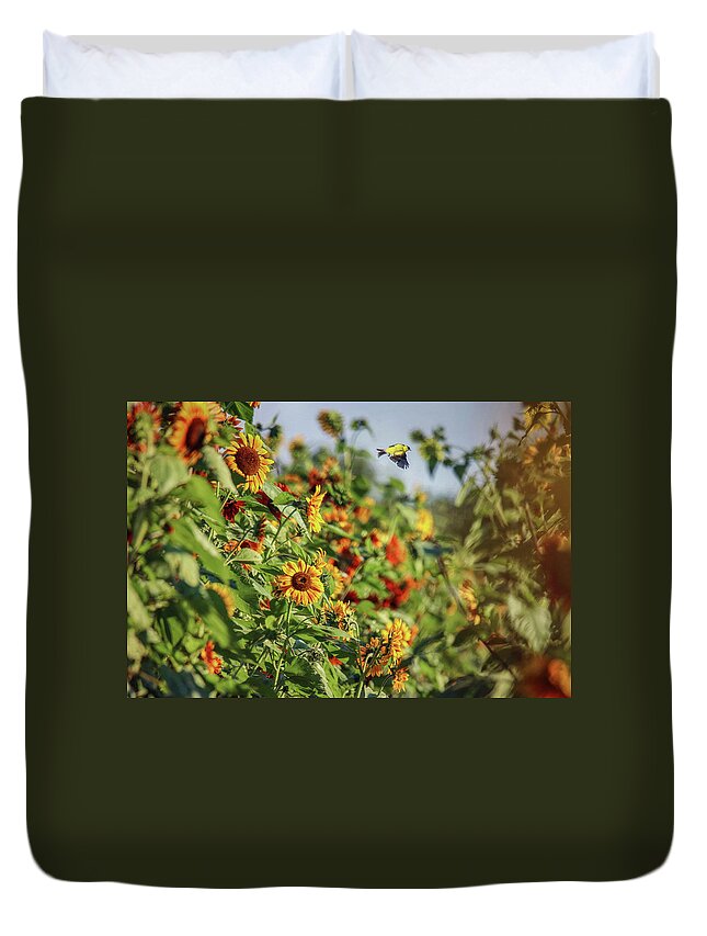 Sunflower Duvet Cover featuring the photograph Fairytale Summer by Carrie Ann Grippo-Pike