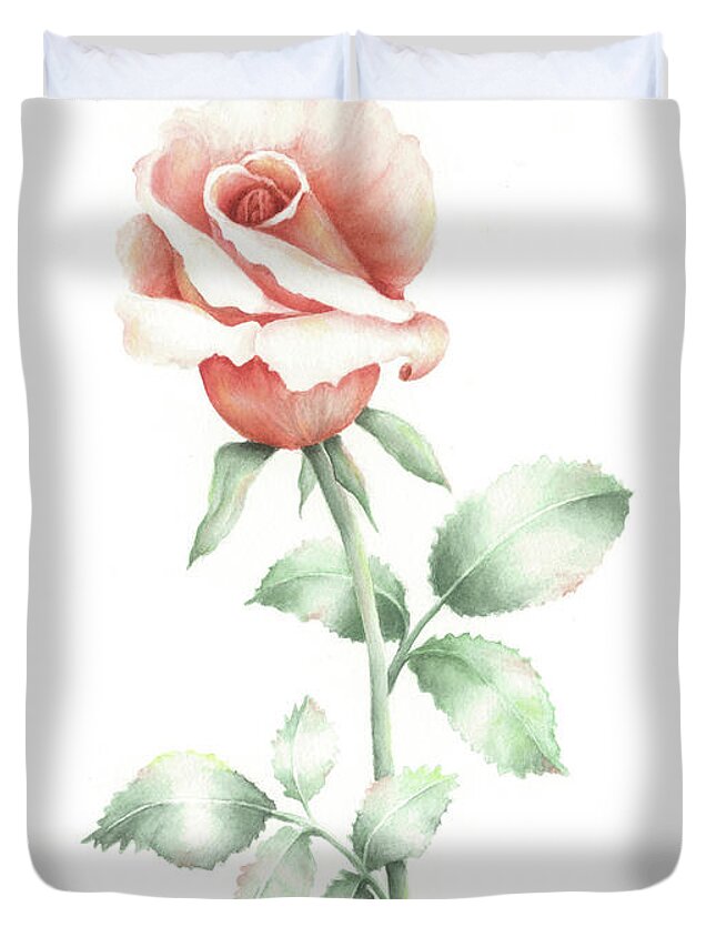 Rose Duvet Cover featuring the painting Faith by Lori Taylor