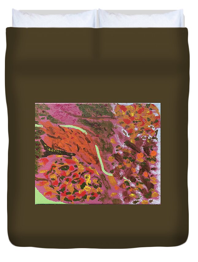 Fall Duvet Cover featuring the painting Fall 2 by David Feder