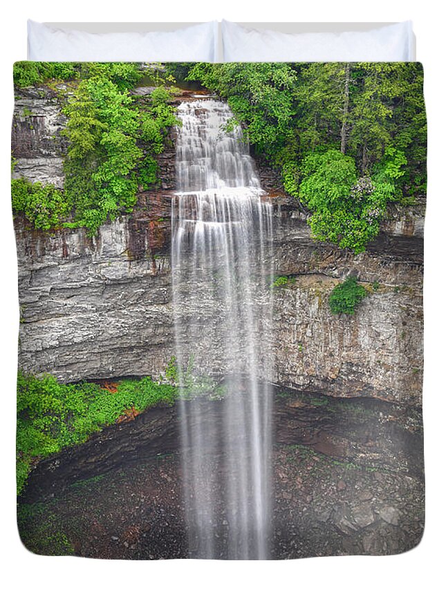 Fall Creek Falls State Park Duvet Cover featuring the digital art Fall Creek Falls 11 by Phil Perkins