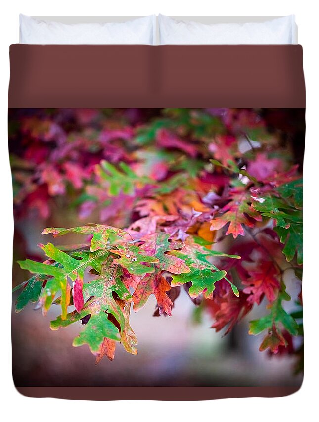 Photo Duvet Cover featuring the photograph Fall Foliage by Evan Foster