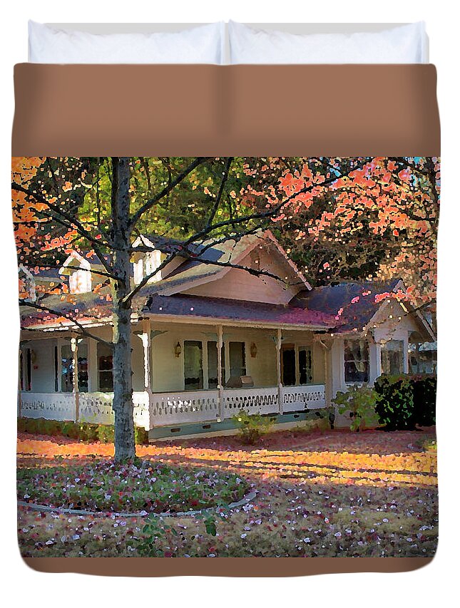 Fall Duvet Cover featuring the photograph Fall in NC by Tom Kelly