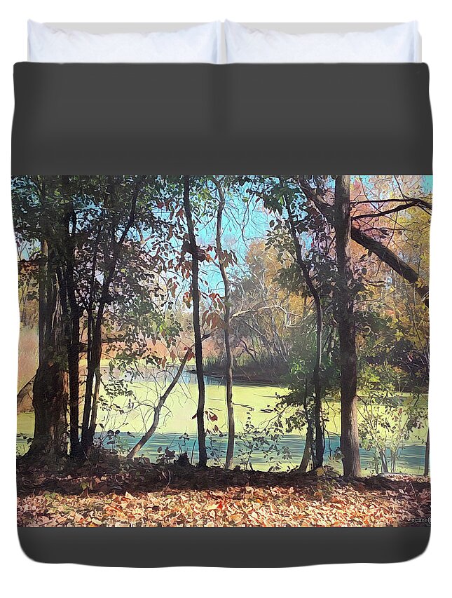 Woods Duvet Cover featuring the photograph Fall in the Marsh by Tim Nyberg