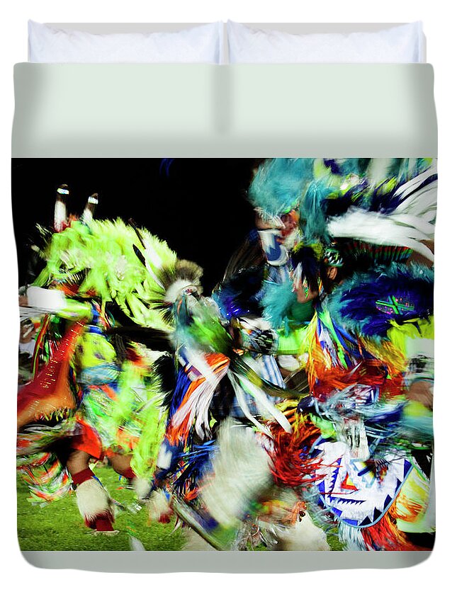  Duvet Cover featuring the photograph Fancy Dancers by Cynthia Dickinson
