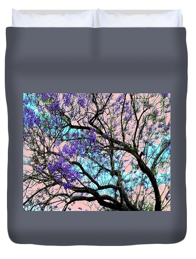 Abstract Duvet Cover featuring the digital art Fantasy by T Oliver