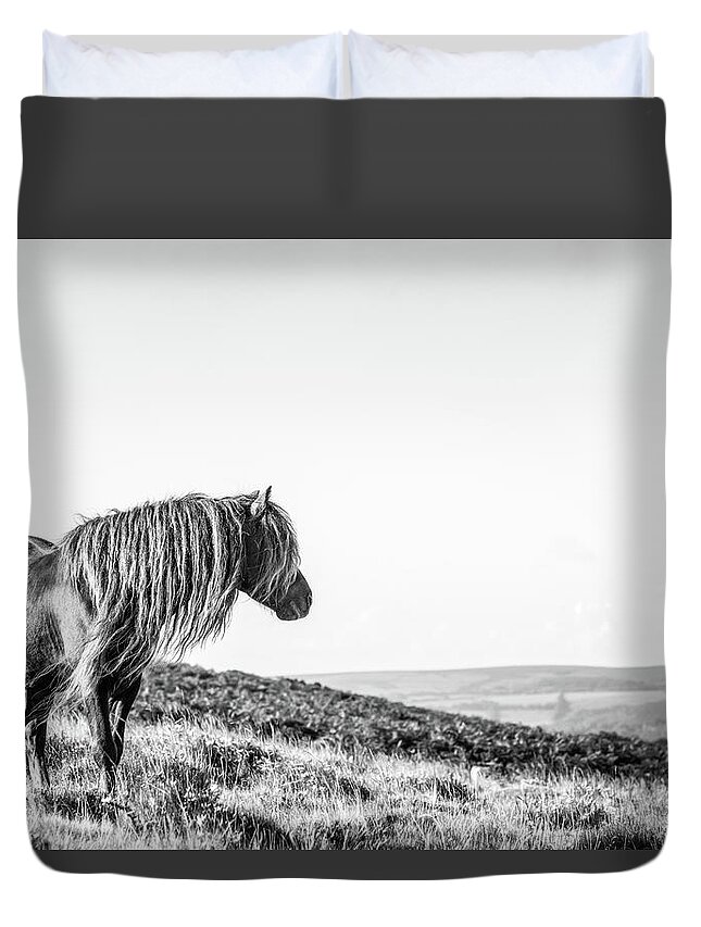 Photographs Duvet Cover featuring the photograph Favourite Daydream II - Horse Art by Lisa Saint