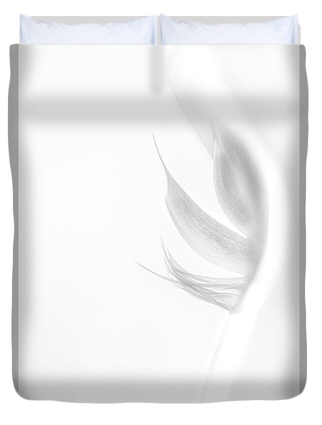 Feather Duvet Cover featuring the photograph Feather 2 by Kathy Paynter