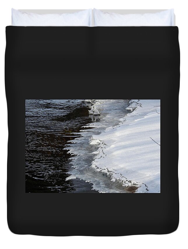 Ice Duvet Cover featuring the photograph Feathered Ice by Nicola Finch