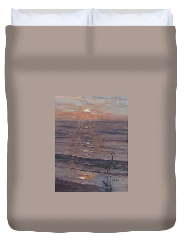 Painting Duvet Cover featuring the painting Feel The Warmth by Paula Pagliughi
