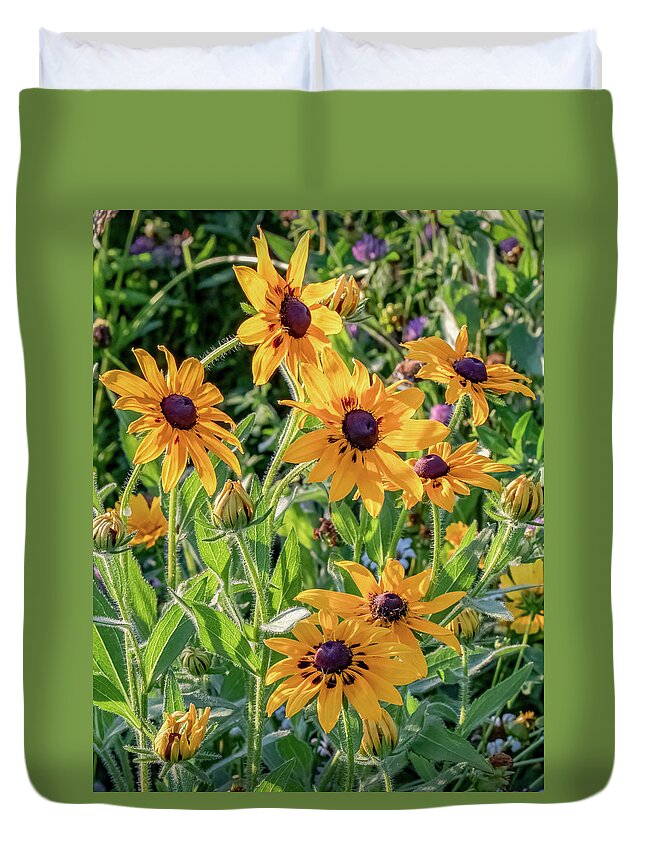 Agriculture Duvet Cover featuring the photograph Field of colors by Brian Shoemaker