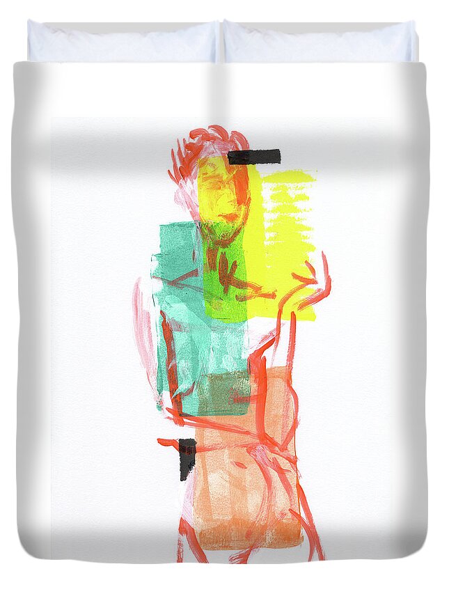 Figure Duvet Cover featuring the mixed media Figure 2321092 by Chris N Rohrbach
