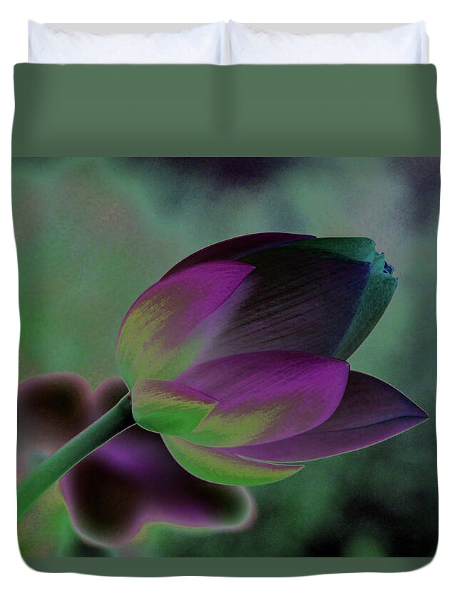 Flower Duvet Cover featuring the photograph Filtered Lotus 1268 by Carolyn Stagger Cokley