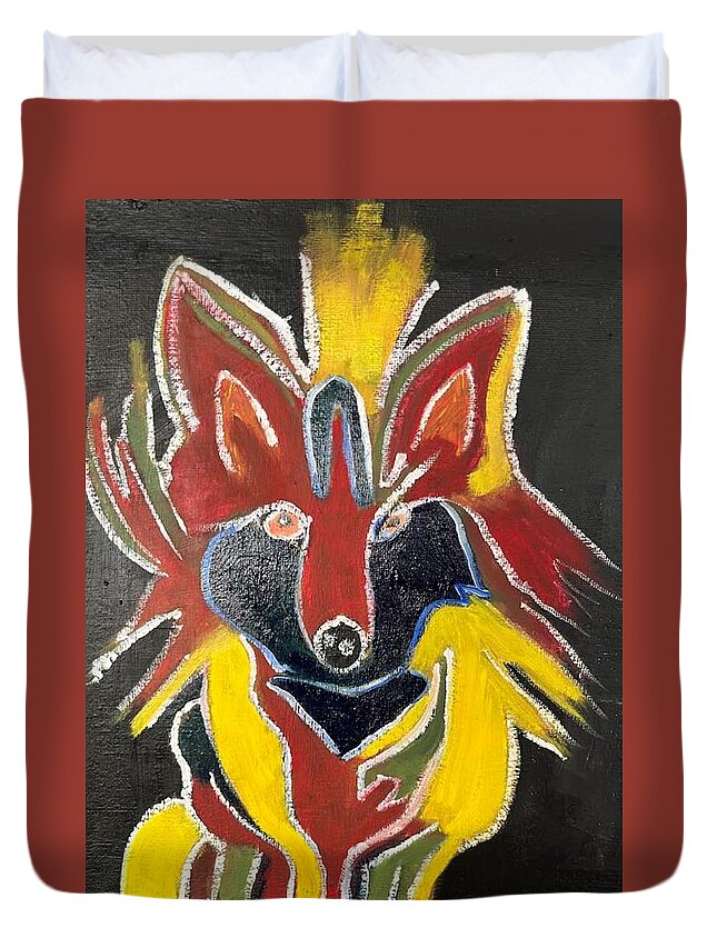 Fire Duvet Cover featuring the painting Fire an Ice by Yvonne Sewell