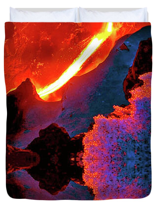 Fire Iv Duvet Cover featuring the painting IV by John Gholson