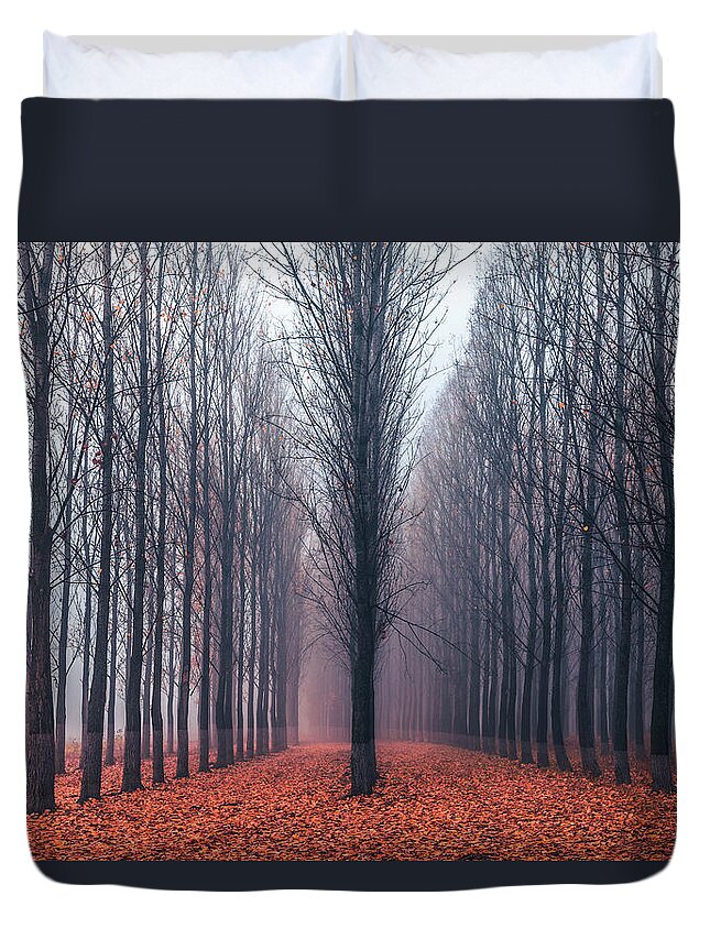 Anevsko Kale Duvet Cover featuring the photograph First In the Line by Evgeni Dinev