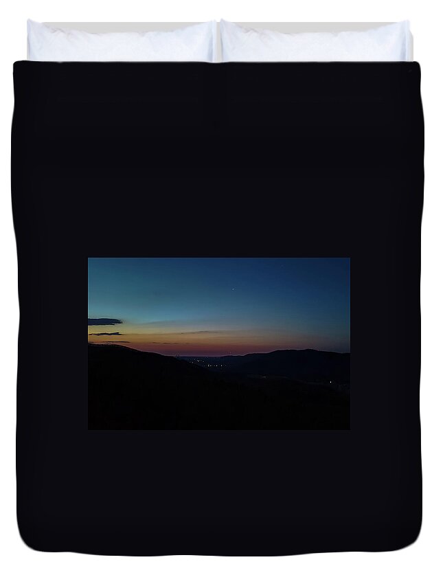 Dawn Duvet Cover featuring the photograph First Light by Deb Beausoleil