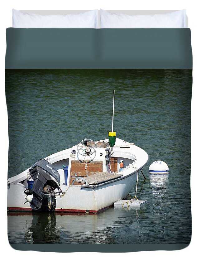 Boats Duvet Cover featuring the photograph Fishing Boat 11137 by Guy Whiteley