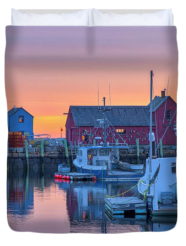 Motif Number One Duvet Cover featuring the photograph Fishing Shack Motif Number One Massachusetts Cape Ann by Juergen Roth