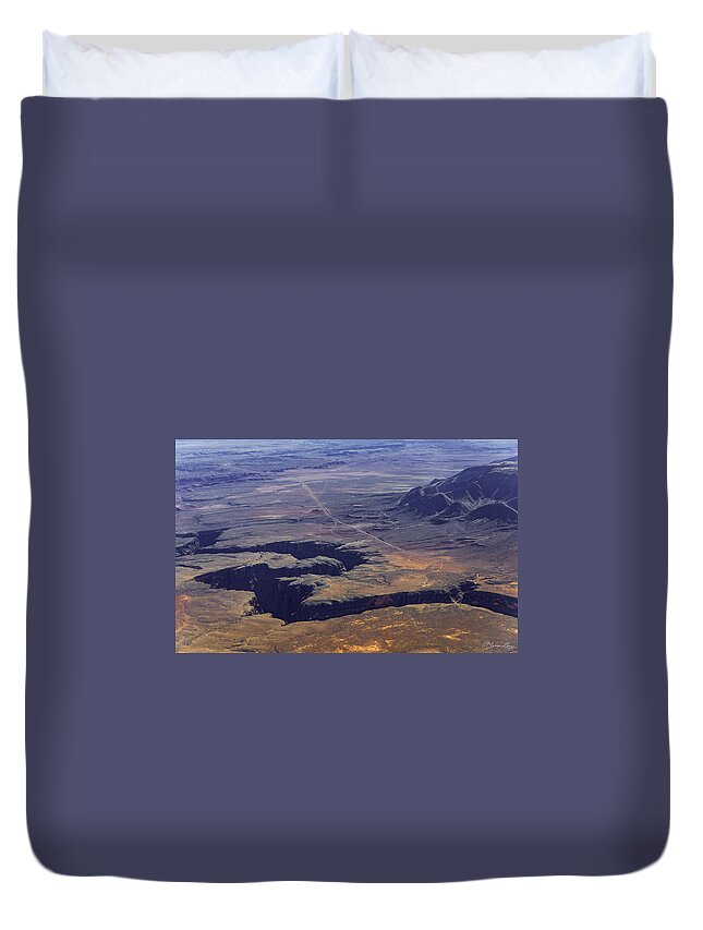 Volcanic Arizona Canyon Lava Caldera Volcano Landscape Colorful Rock Mountains Ancient Fstop101 Duvet Cover featuring the photograph Flagstaff's Volcanic Field by Geno Lee
