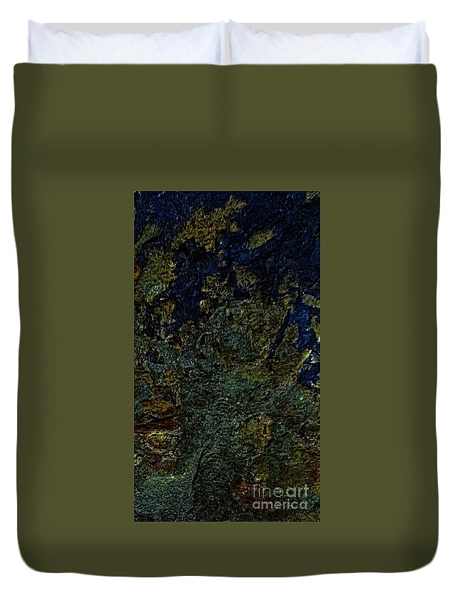 Mother Nature Flagstone Duvet Cover featuring the digital art Flagstone Jewel by Glenn Hernandez