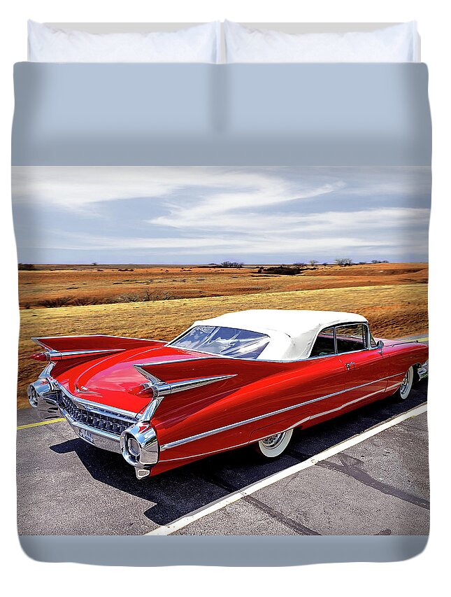 '59 Duvet Cover featuring the photograph Flamboyant Fifty-Nine by Christopher McKenzie