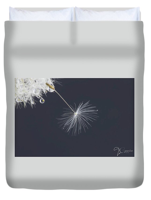 Yellow Duvet Cover featuring the photograph Flight by Evie Carrier