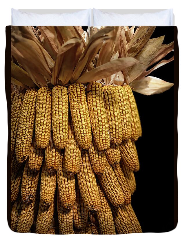 Corn Duvet Cover featuring the photograph Flint Corn by Lois Bryan
