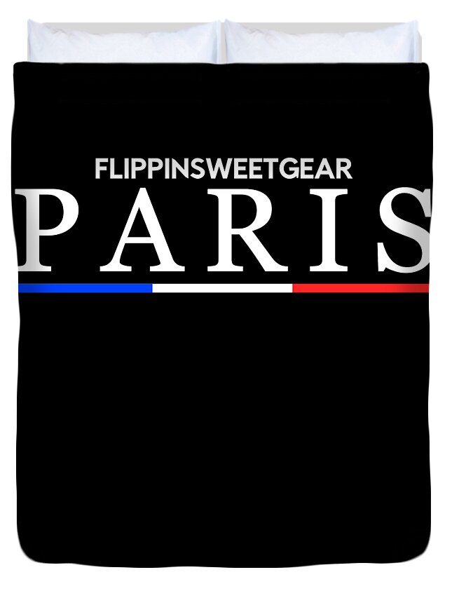 Cool Duvet Cover featuring the digital art FlippinSweetGear Paris Fashion by Flippin Sweet Gear