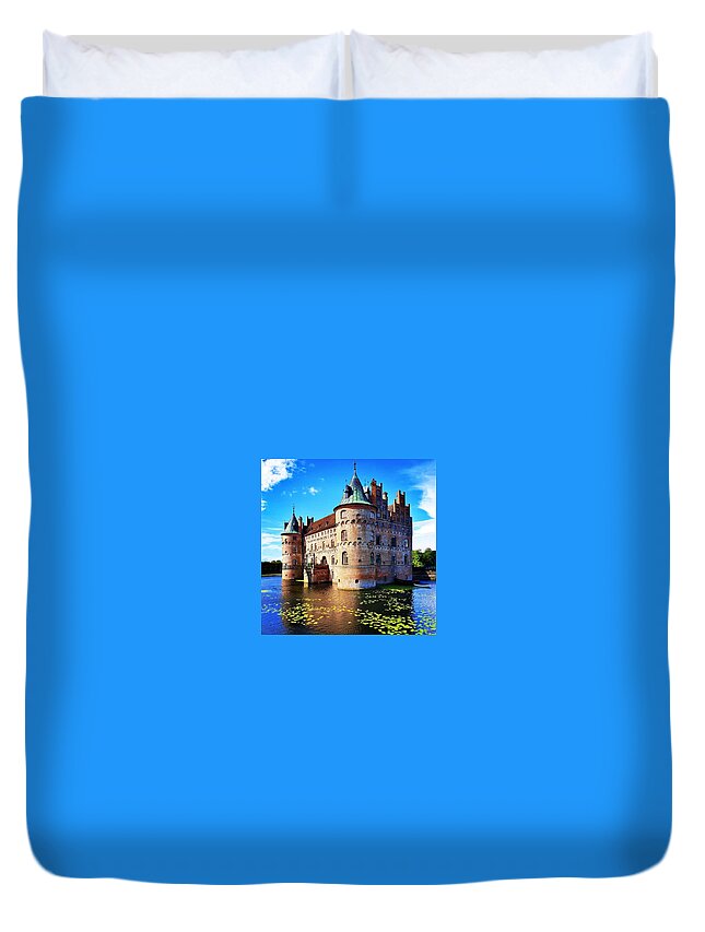 Castle Duvet Cover featuring the photograph Floating Castle by Andrea Whitaker